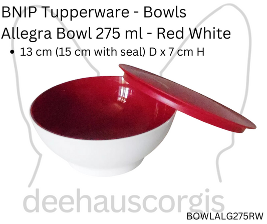 Allegra Bowl 275 ml - Red and White