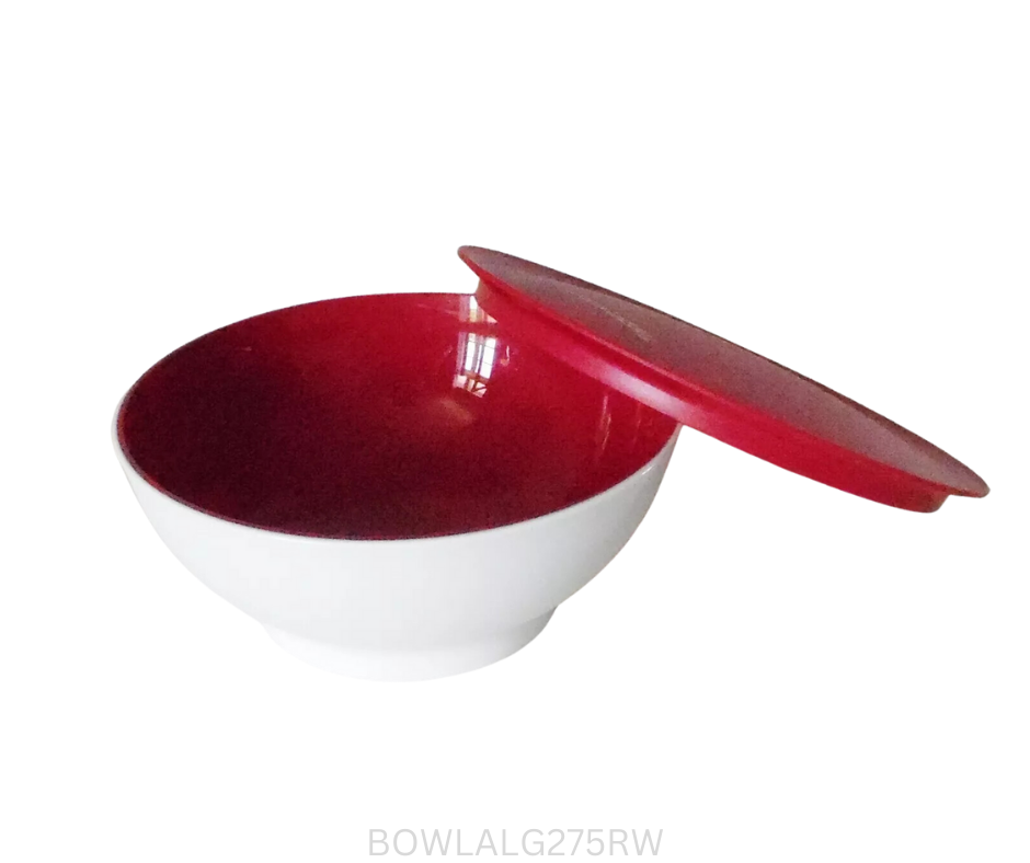 Tupperware Allegra Bowl 275 ml - Red and White