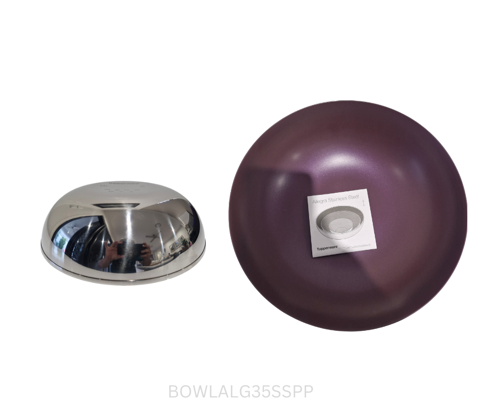 Tupperware Allegra Bowl 3.5 Litre - Stainless Steel - Purple