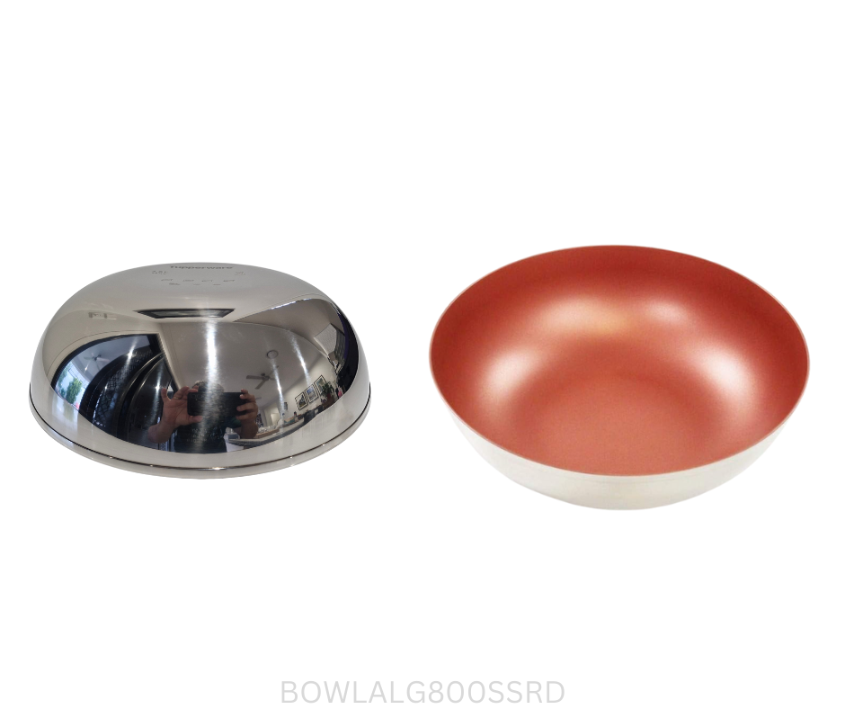 Tupperware Allegra Bowl 800 ml - Stainless Steel - Red