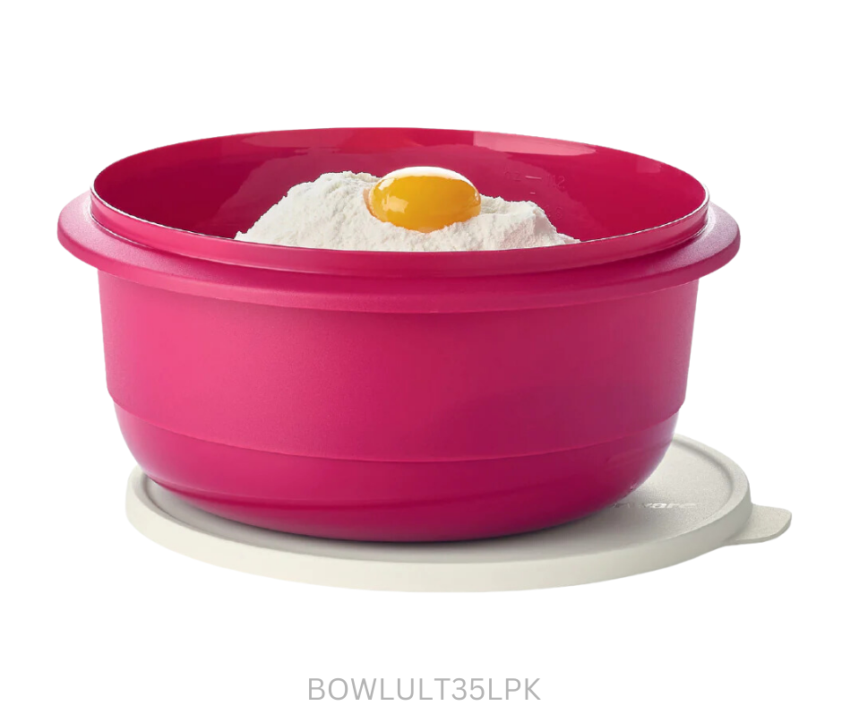 Tupperware Bowl - Ultimate 3.5 Litre - Pink with White Seal