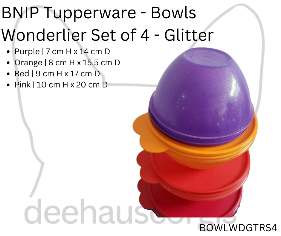 Bowl - Wonderlier Glitter Bowls - Set of 4