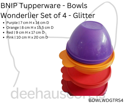 Bowl - Wonderlier Glitter Bowls - Set of 4