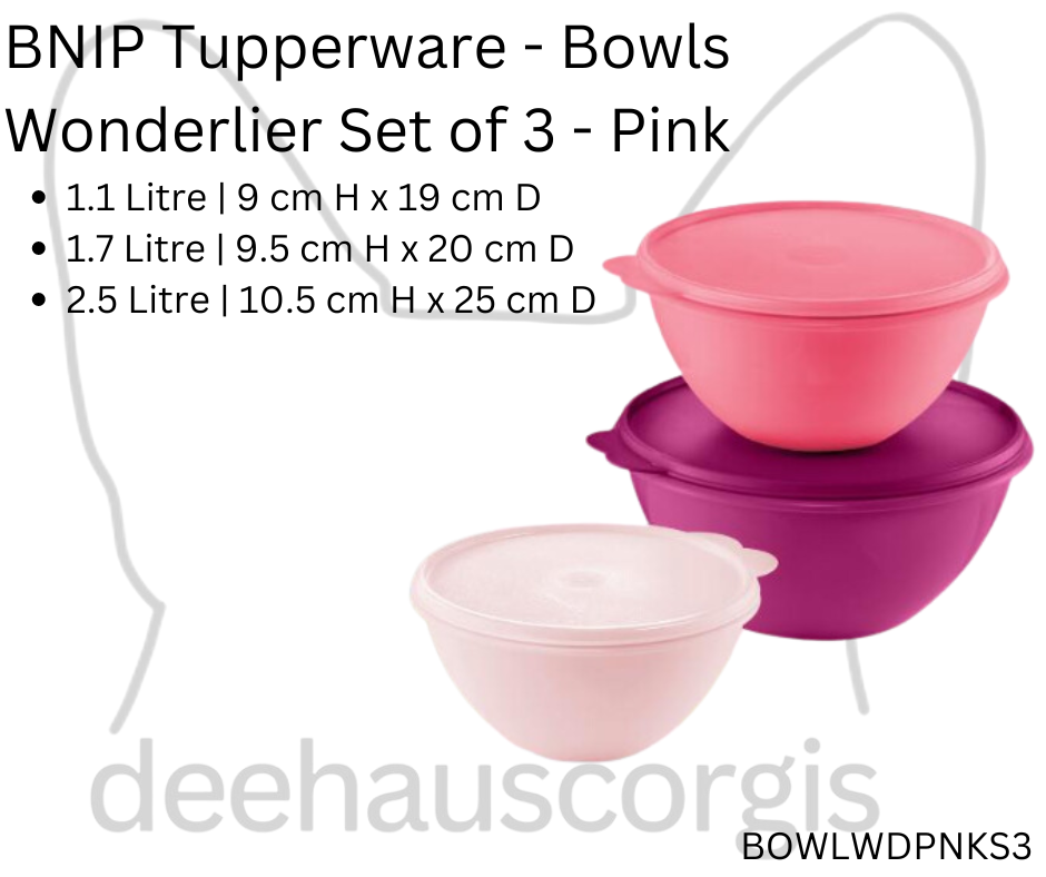 Bowl - Wonderlier 3 Piece Set - Pink