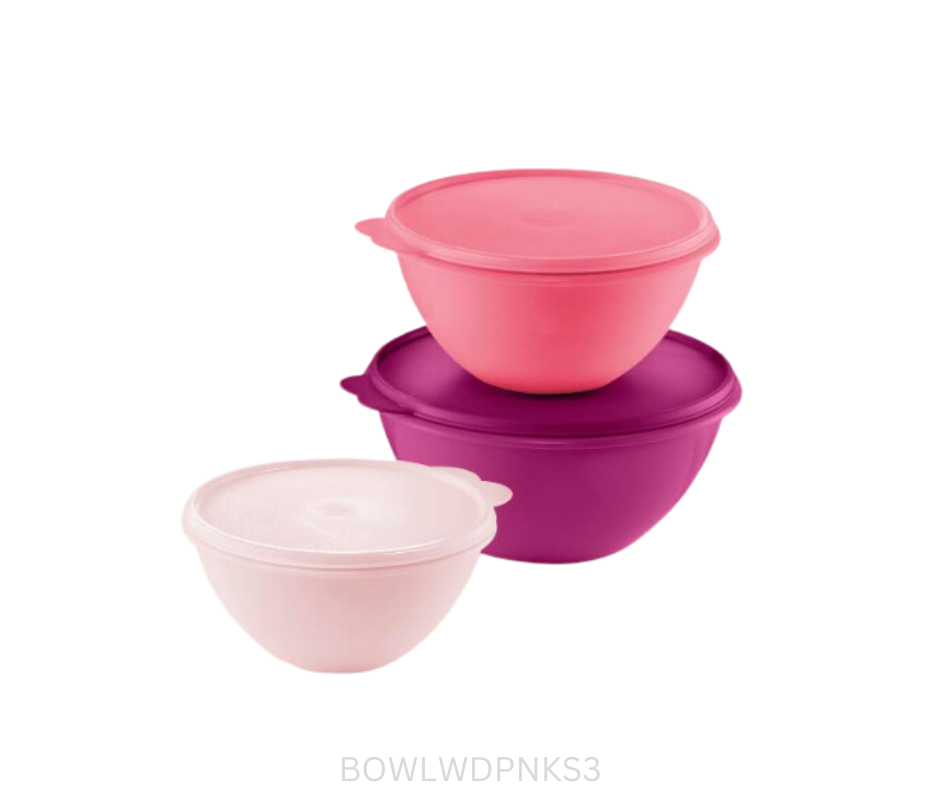 Tupperware Bowl - Wonderlier 3 Piece Set - Pink