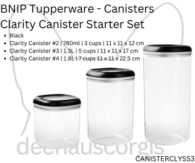 Clarity Canister #2, #3, #4 - Set of 3