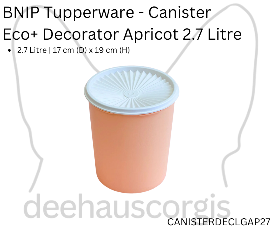 Canister - Decorator Large Apricot - 2.7 Litre