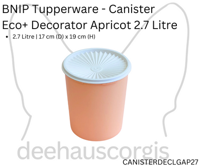 Canister - Decorator Large Apricot - 2.7 Litre