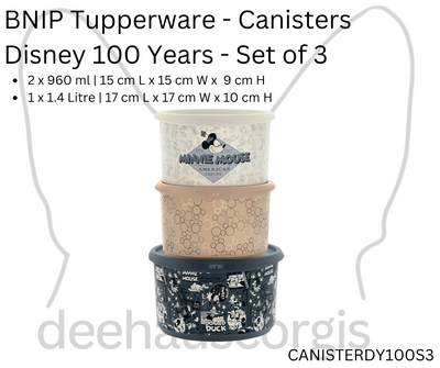 Canister - Disney 100 Years - Set of 3
