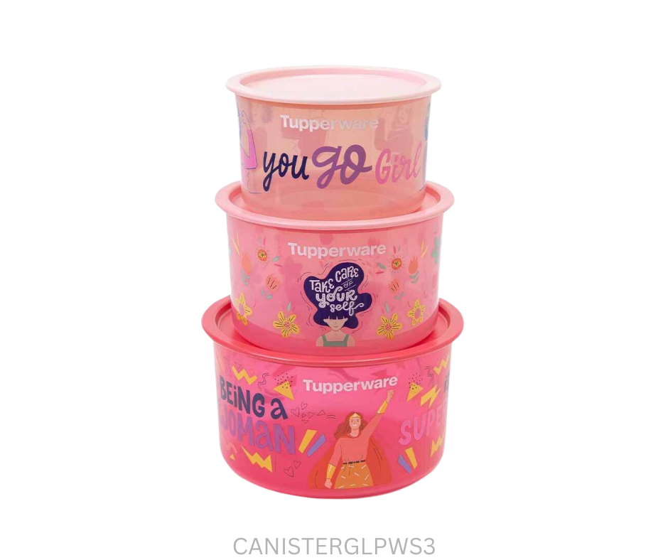 Tupperware Canister - Girl Power - Set of 3