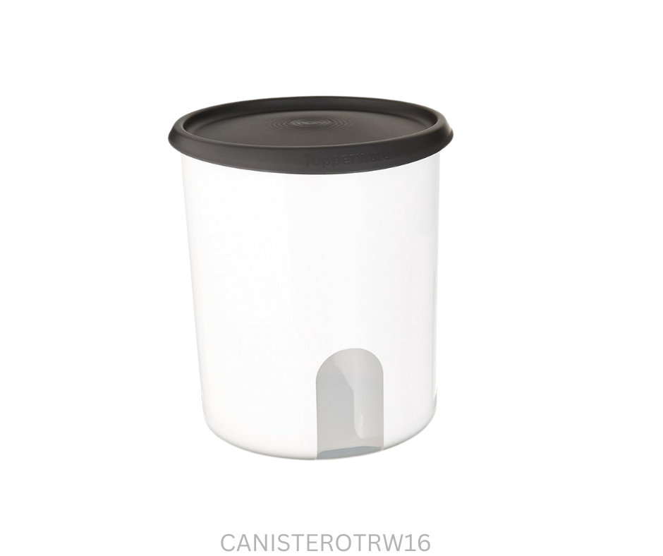 Tupperware Canister - One Touch Round White - 1.6 Litre