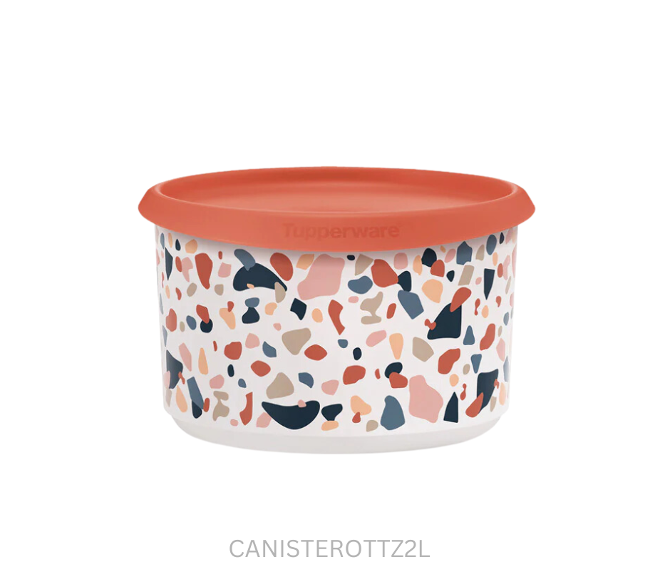 Tupperware Canister - One Touch Terrazzo - 2 Litre