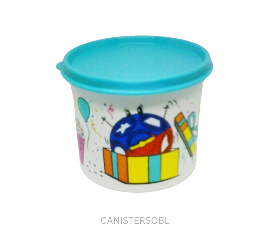 Tupperware Canister - Shape-O - Blue