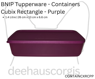 Container - Cubix Rectangle 1.4 Litre - Purple