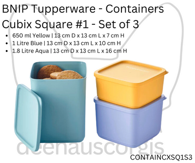 Container - Cubix Square #1 - Set of 3