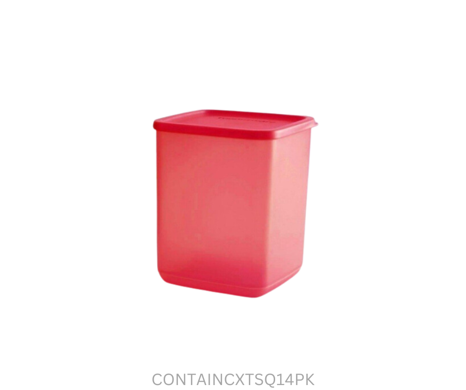 Tupperware Container - Cubix Tall Square 1.4 Litre - Pink