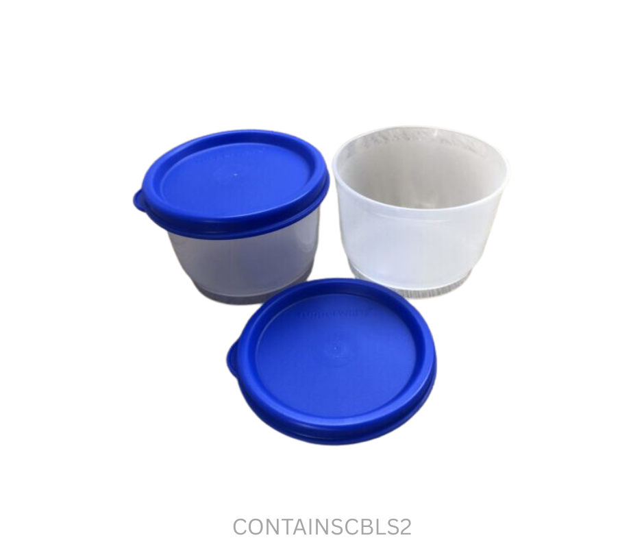 Tupperware Snack Cups 110ml - Blue - Set of 2