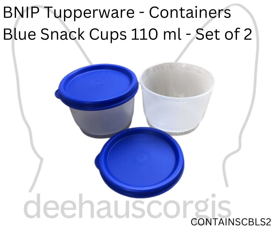 Snack Cups 110ml - Blue - Set of 2