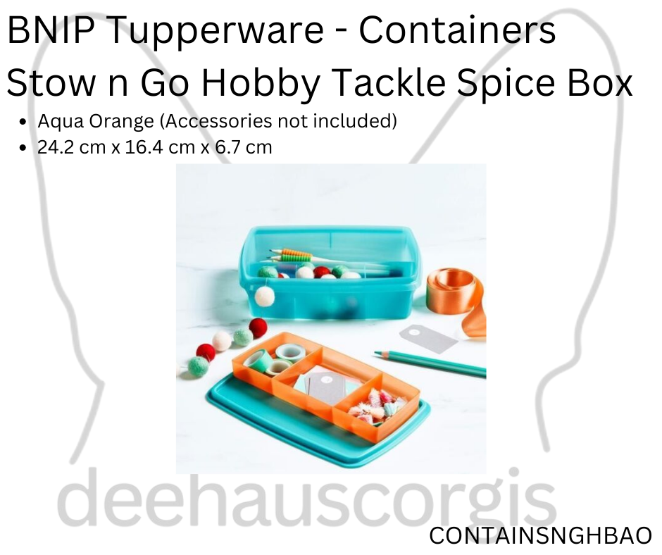 Container - Stow and Go Hobby Box - Aqua Orange