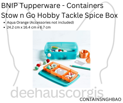 Container - Stow and Go Hobby Box - Aqua Orange