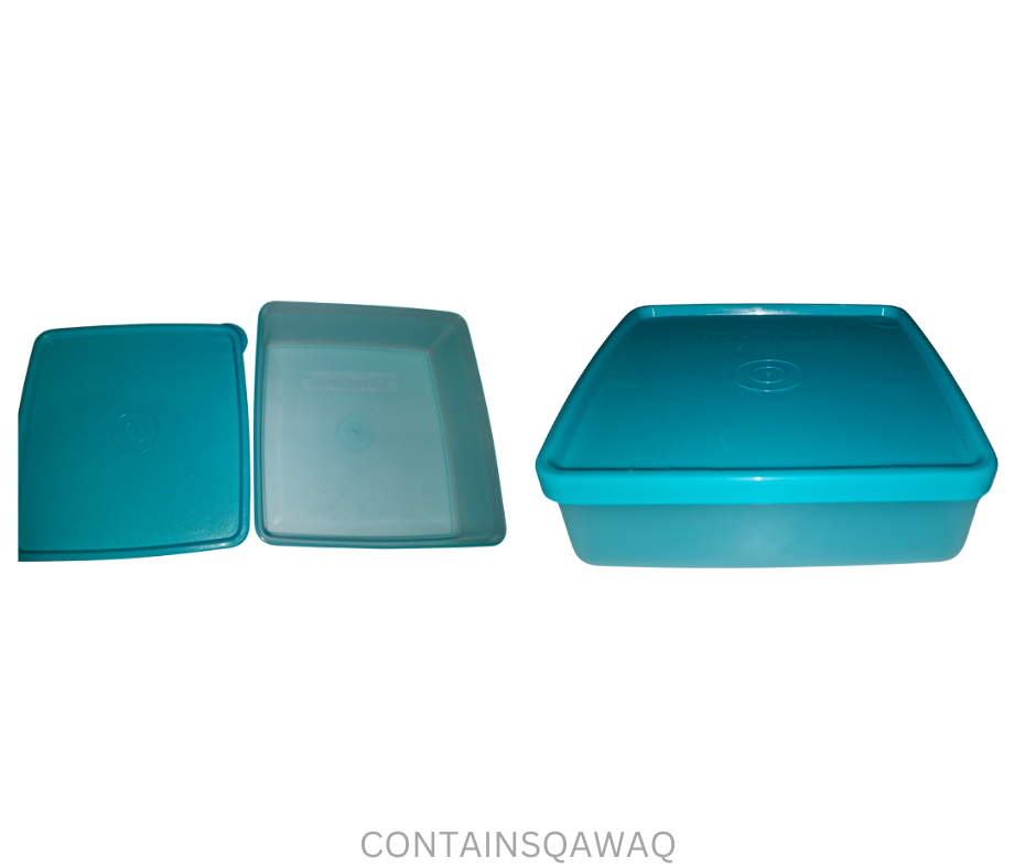 Tupperware Container - Square Away Large 400ml - Aqua
