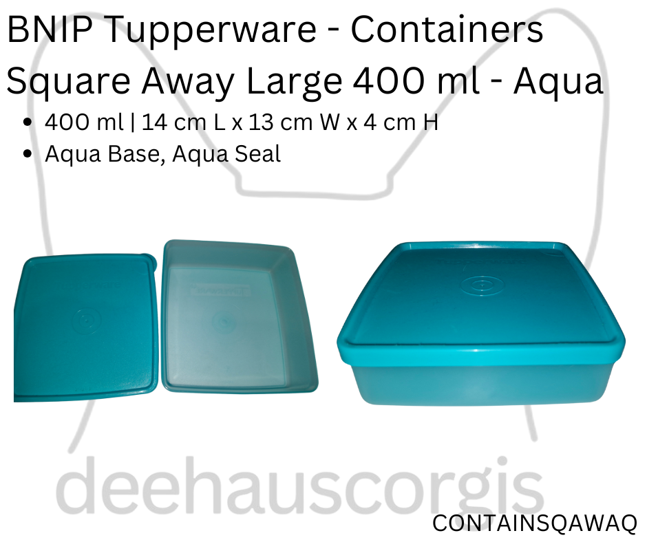 Container - Square Away Large 400ml - Aqua