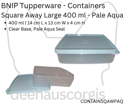 Container - Square Away Large 400ml - Pale Aqua