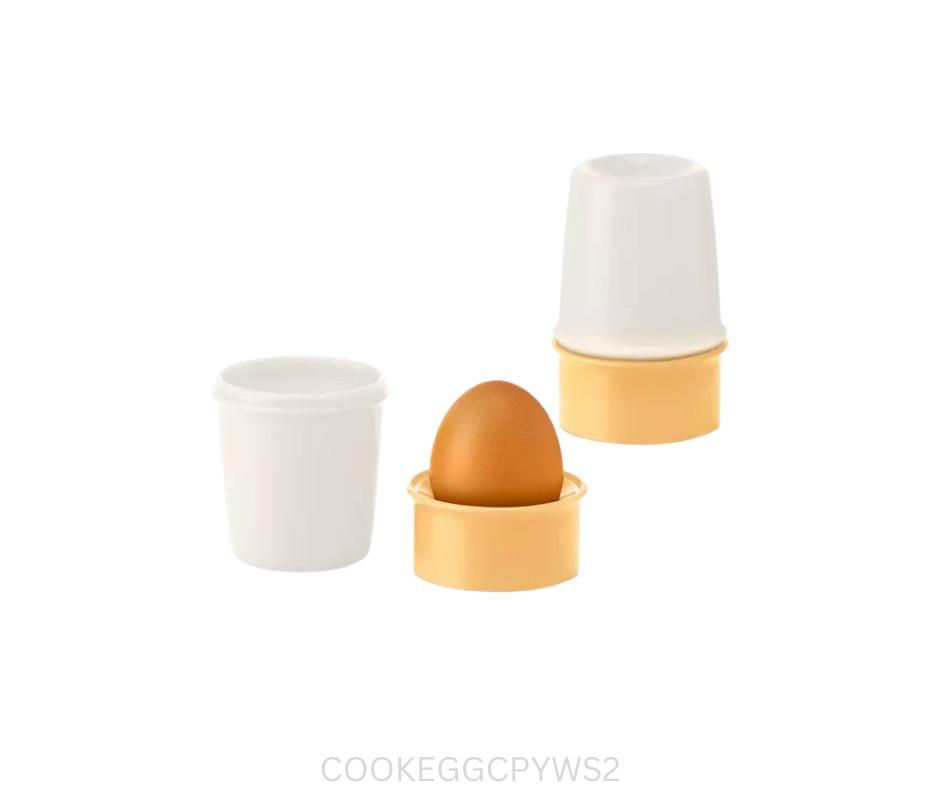 Tupperware Egg Cups Yellow and White - Set of 2