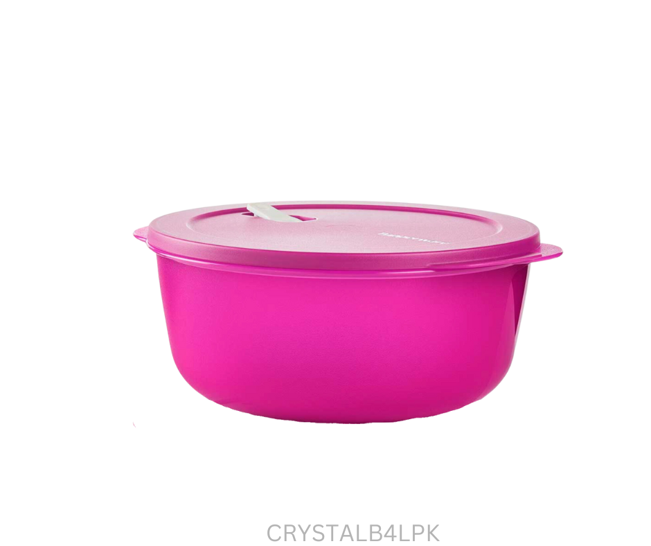 Tupperware Crystal Wave Bowl - 4L Litre Pink