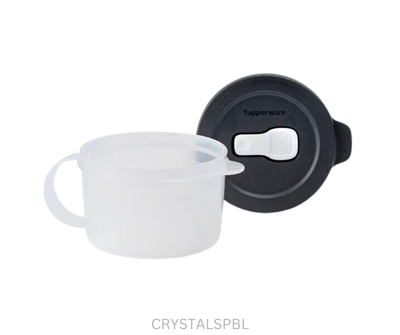 Tupperware CrystalWave Soup Mug - Black
