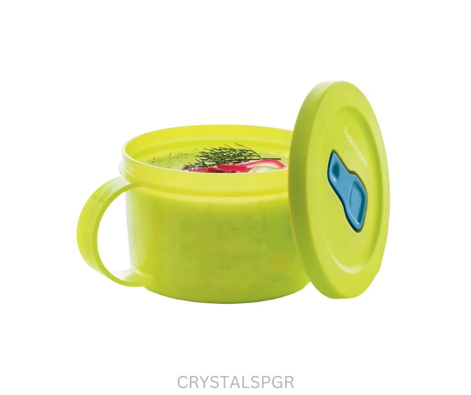 Tupperware Crystal Wave Soup Mug - Green