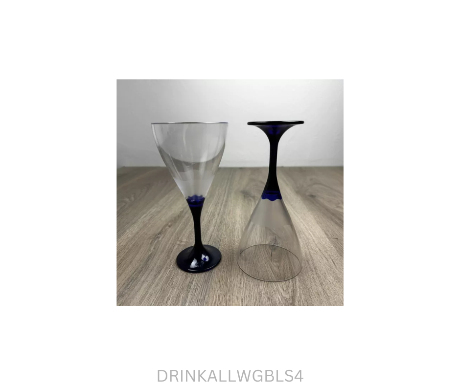 Tupperware Allegra Wine Glasses - Set of 4 - Blue