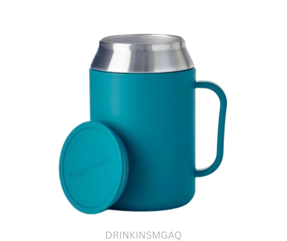 Tupperware Insulated Mug - Aqua with Lid
