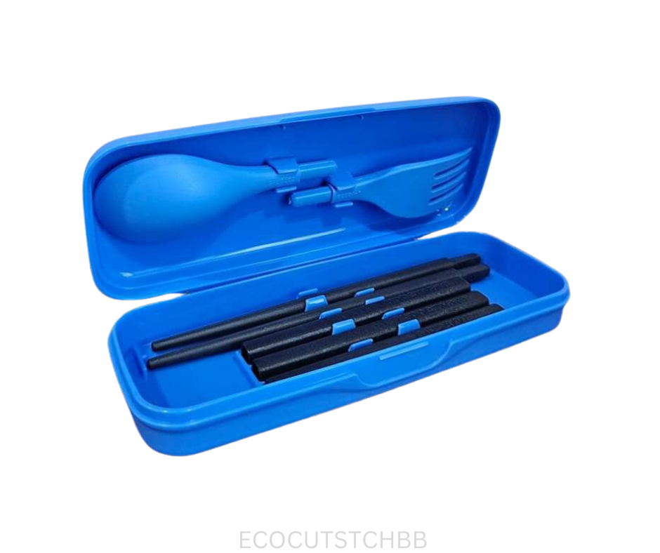 Tupperware Cutlery Set - Chopsticks Blue Black