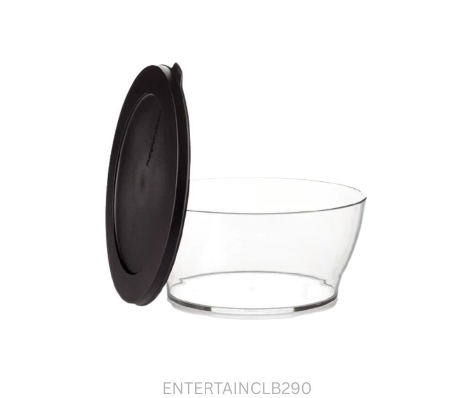 Tupperware Clear Bowl - Black Seal - 290ml