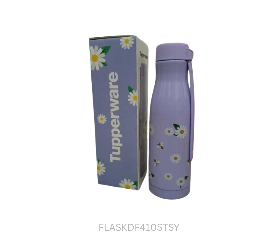 Tupperware Drink Flask - 410ml Screw Top - Daisy