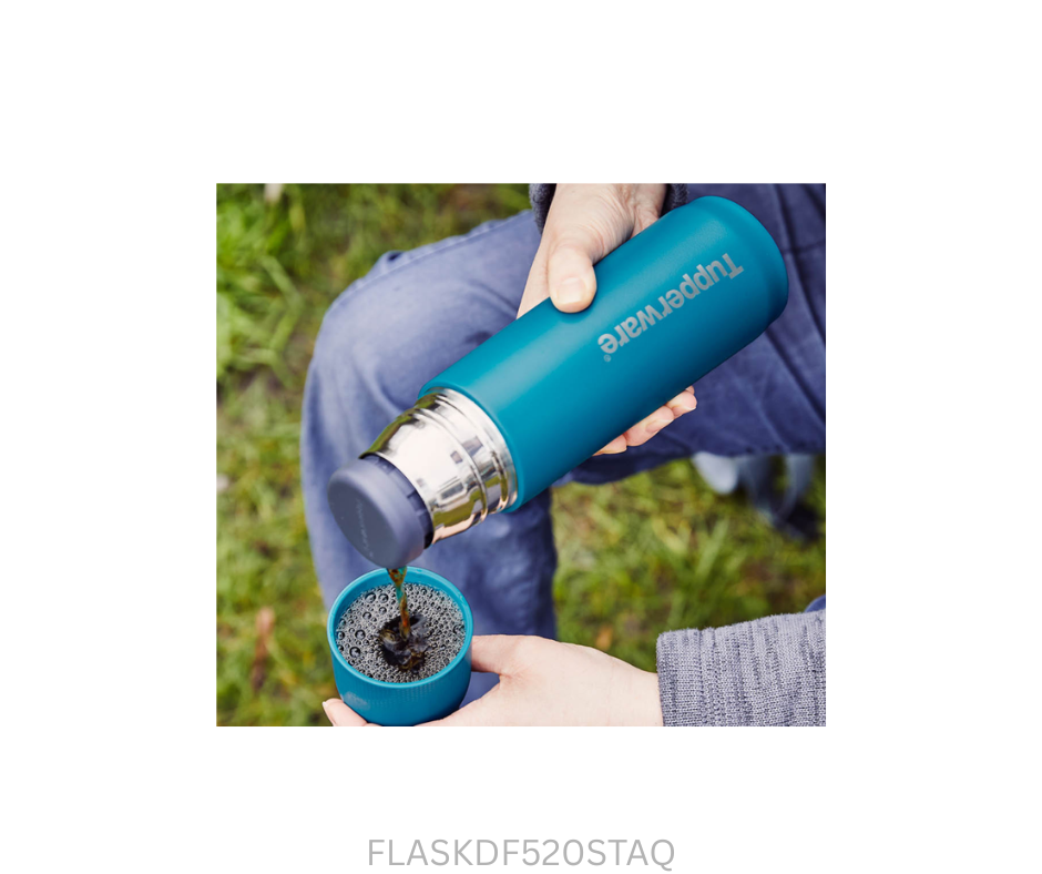 Tupperware Drink Flask - 520ml Screw Top - Aqua