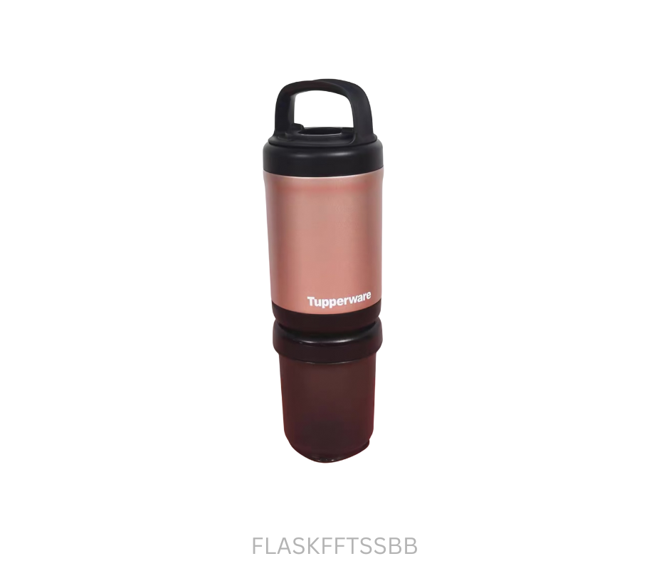 Tupperware Food Flask - Thermal Snack Stack - Black and Bronze