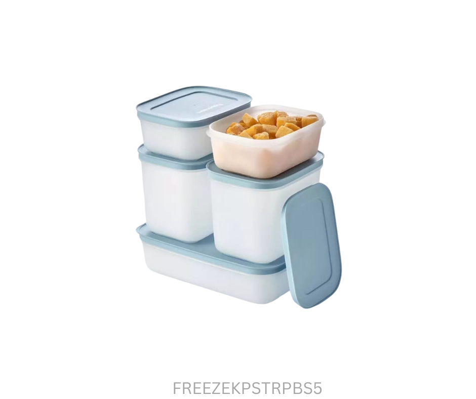 Tupperware Freezer Keeper Starter - Pale Blue - Set of 5