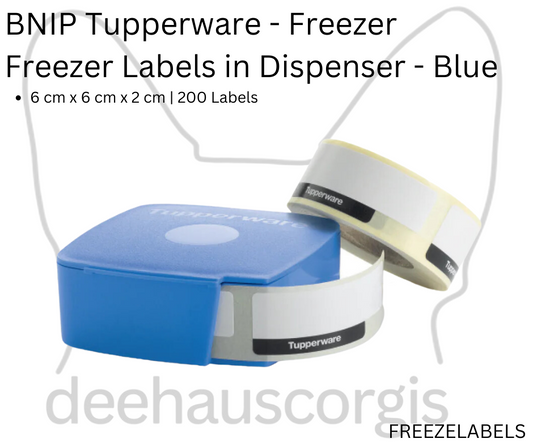 Freezer Labels - with Dispenser - Blue