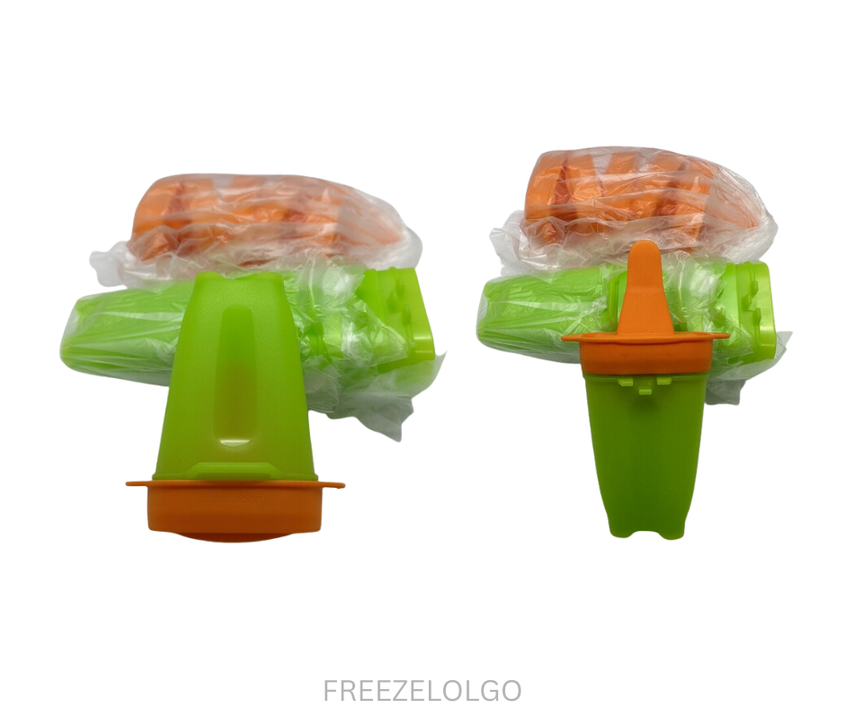 Tupperware Freezer - LolliTups - Green Orange