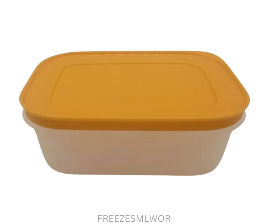 Tupperware Freezer Keeper Small Low - Orange