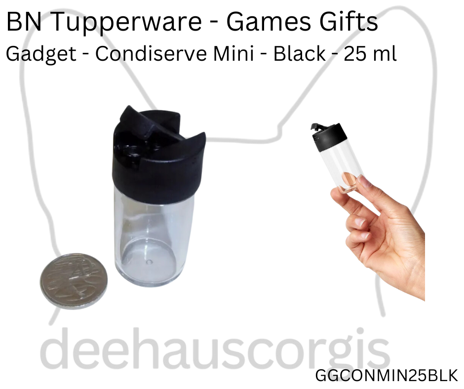 Tupperware Condiserve Mini - 25ml Black