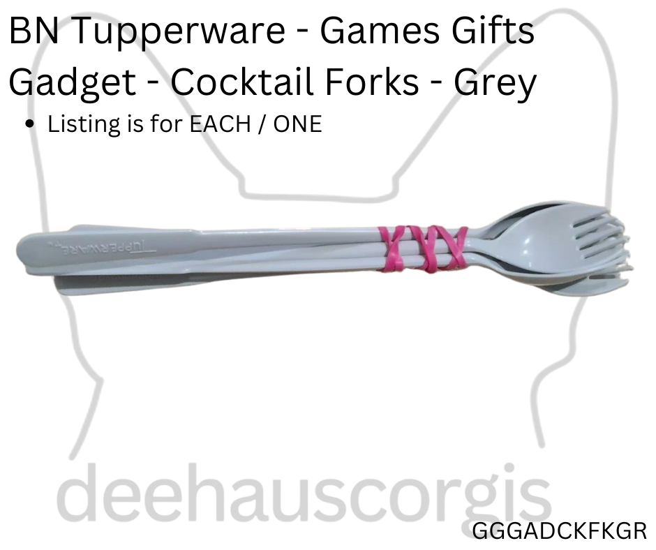 Tupperware Cocktail Forks - Grey