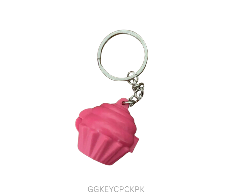 Tupperware Keyring - Cup Cake - Pink