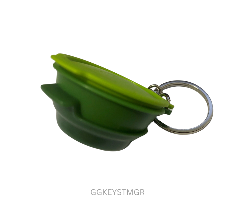 Tupperware Keyring - Steamer - Green