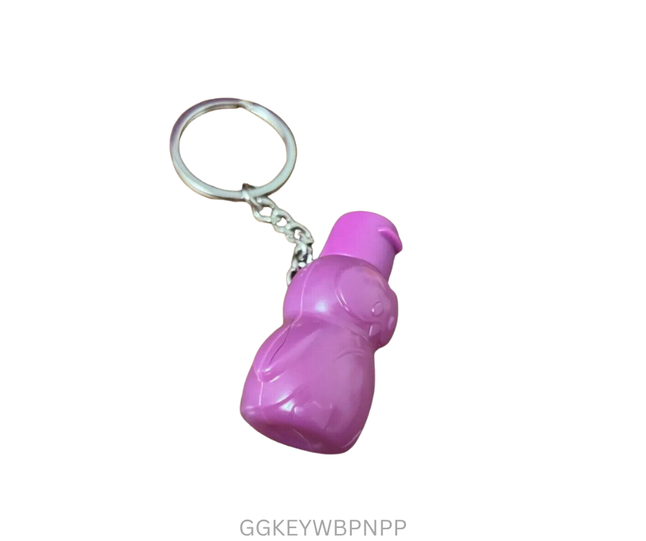 Tupperware Keyring - Water Bottle - Penguin - Purple