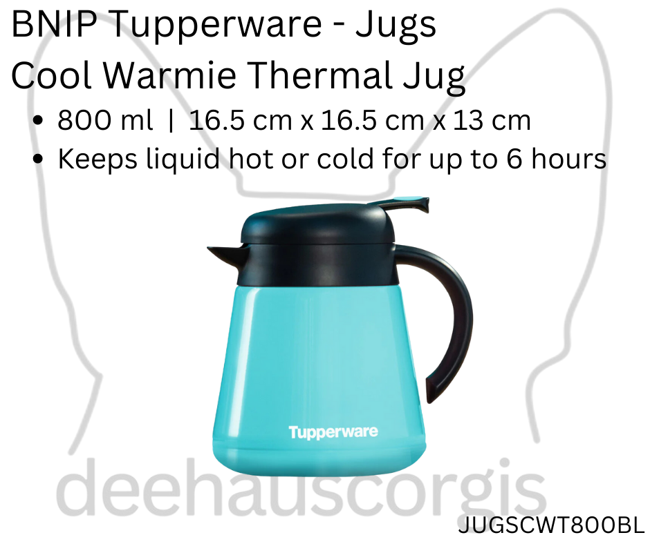 Tupperware Cool Warmie Thermal Jug 800ml - Blue