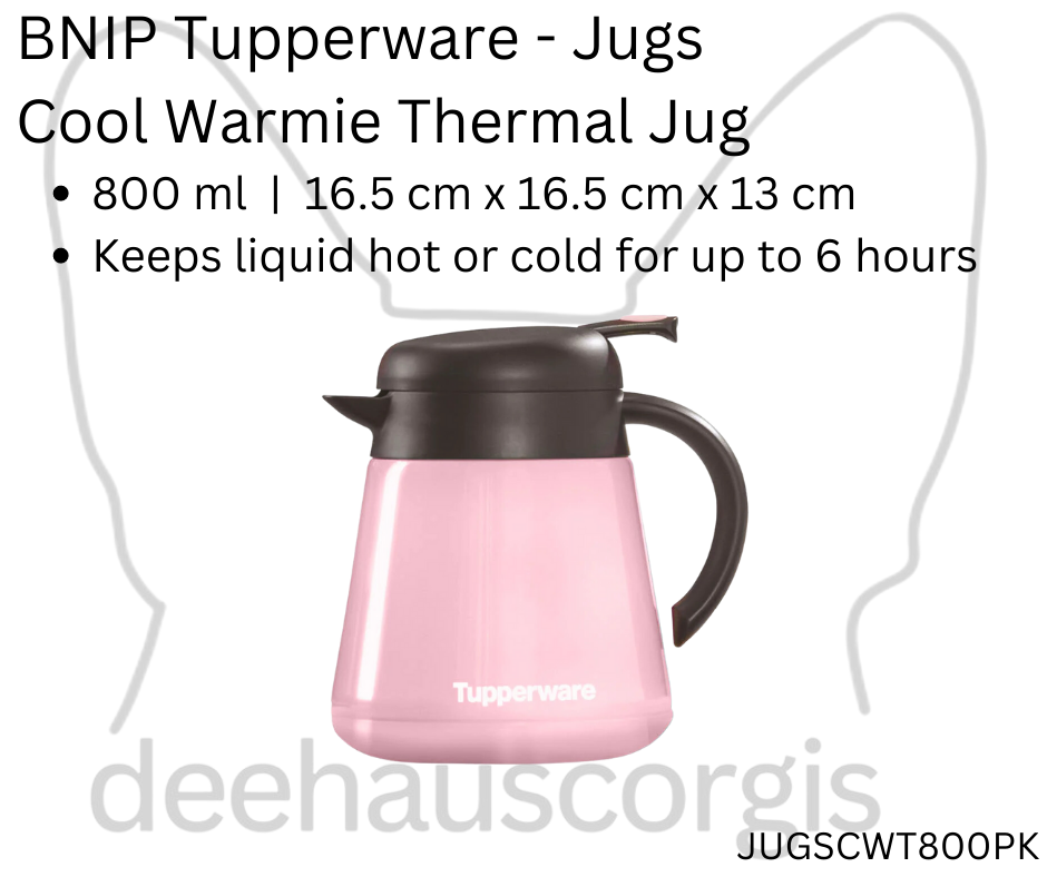 Tupperware Cool Warmie Thermal Jug 800ml - Pink