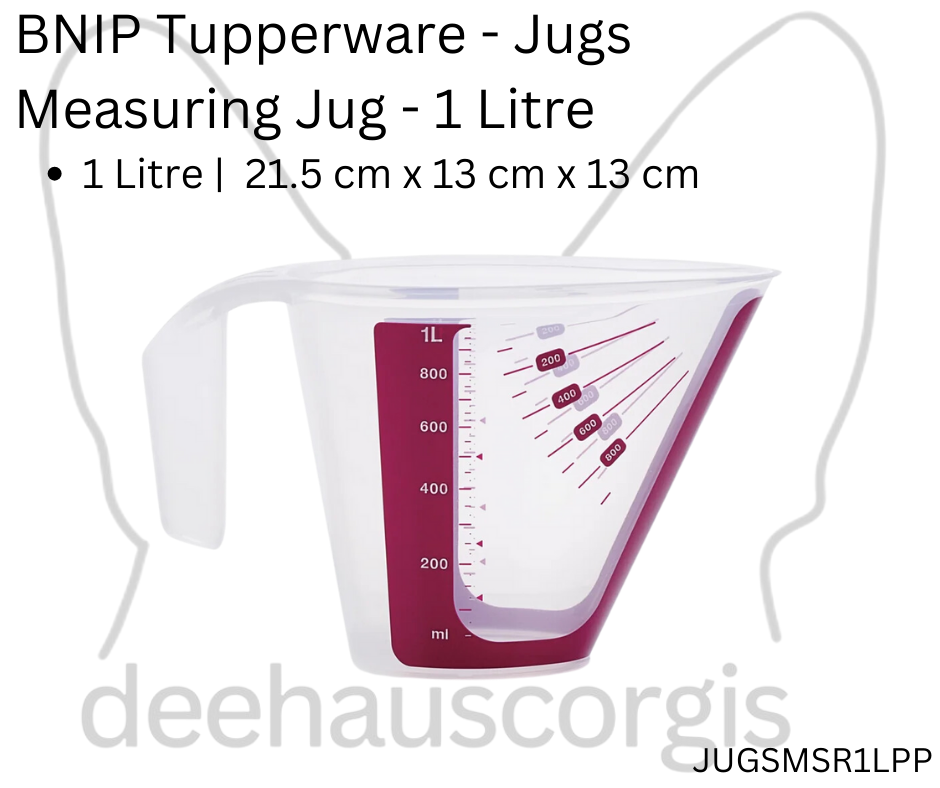 Tupperware Jug - Measuring - 1 Litre - Purple